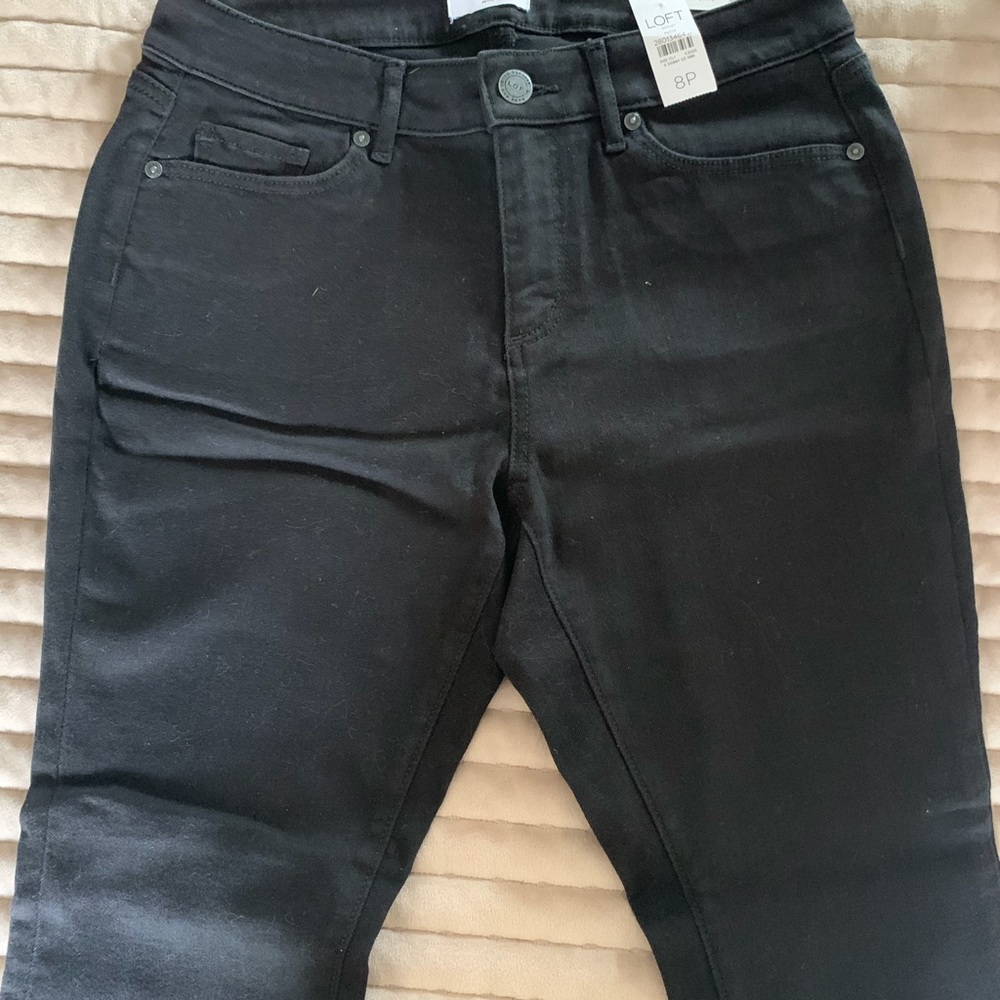 Loft Curvy Skinny Black Jeans Size 8P